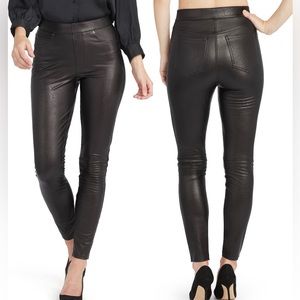 Spanx Faux Leather-like Ankle Skinny Pants size L